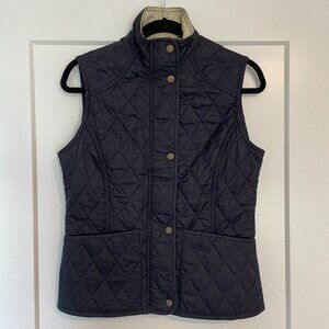 Barbour Navy Quilted Vest, Size 4